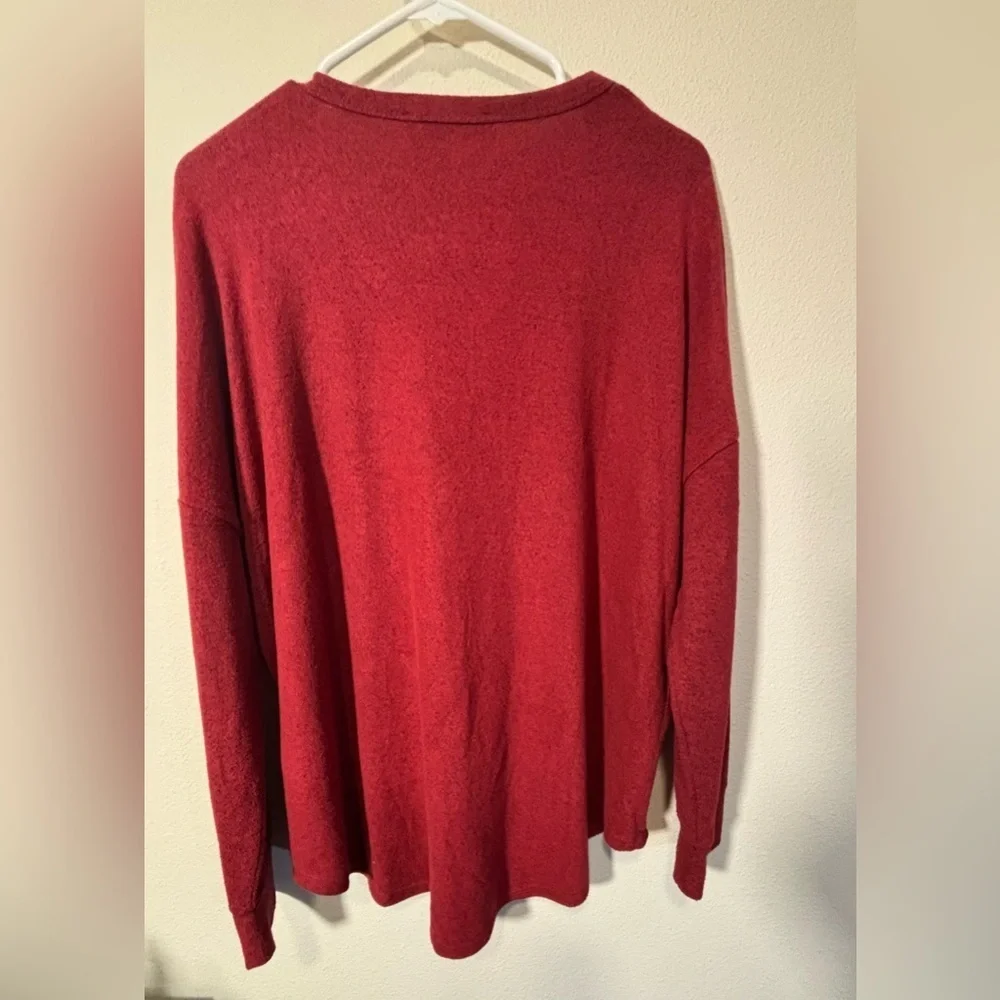 Sheila Rose Deep Red Women's Cardigan Sweater‎ size 2XL Bitton down front